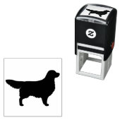 Golden Retriever Hondenras Silhouette Zelfinktende Stempel (In situ)