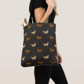 Golden Retriever Hondenras Silhouetten Patroon Tote Bag (Dichtbij)