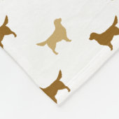 Golden Retriever Hondenras Silhouettes Pattern Fleece Deken (Hoek)