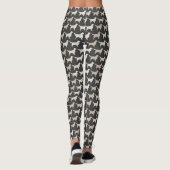Golden Retriever Hondenras Silhouettes Pattern Leggings (Achterkant)