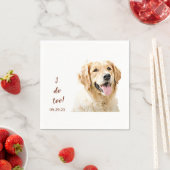 Golden Retriever Hondentekening Gepersonaliseerd I Servet (Insitu)