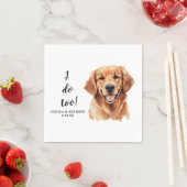 Golden Retriever Hondentekening Gepersonaliseerd I Servet (Insitu)