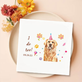 Golden Retriever Hondentekening Gepersonaliseerd I Servet