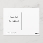 Golden Retriever hoorde dat je ziek werd. Briefkaart (Achterkant)