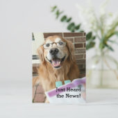 Golden Retriever hoorde gewoon de nieuwbouwer Briefkaart (Staand voorkant)