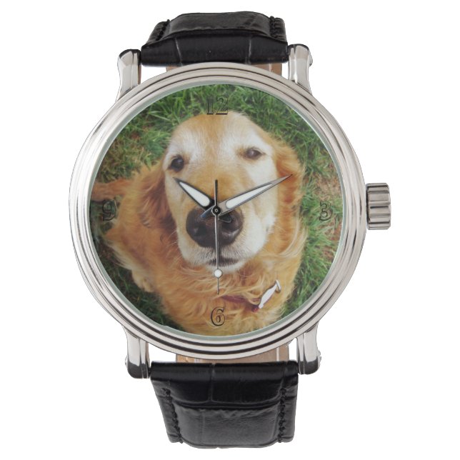 Golden Retriever Horloge (Voorkant)