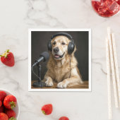 Golden Retriever Hosting a Podcast Servet (Insitu)