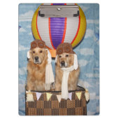 Golden Retriever Hot Air Ballonpiloten Klembord (Voorkant)