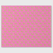 Golden retriever hot pink Spotty Snow Dog Pattern Cadeaupapier (Vlak)
