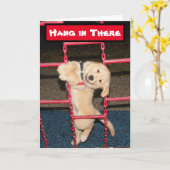 Golden Retriever houdt daar een aanmoediging aan Kaart (Gele Bloem)