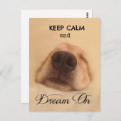 Golden Retriever houdt kalm dromen aan Briefkaart (Voorkant / Achterkant)