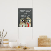 Golden Retriever houdt kalm op in de klasszaal Poster (Keuken)