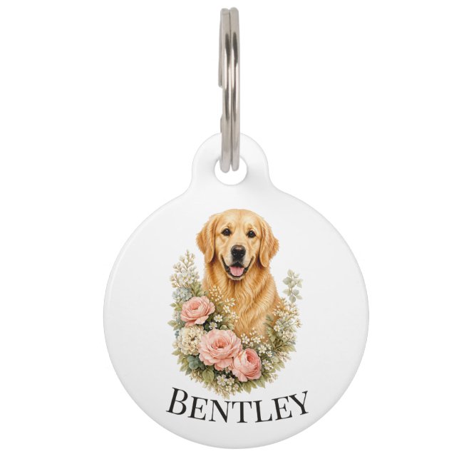 Golden Retriever Huisdierpenning (Voorkant)