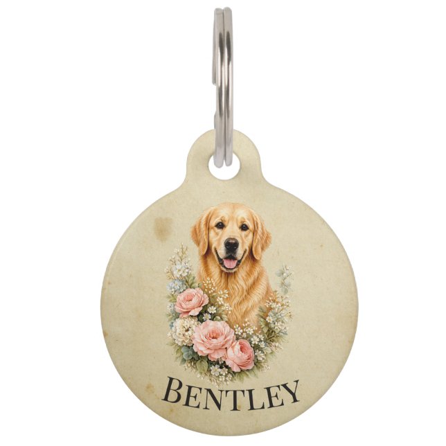 Golden Retriever Huisdierpenning (Voorkant)