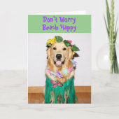 Golden Retriever Hula Good Trip Kaart (Voorkant)