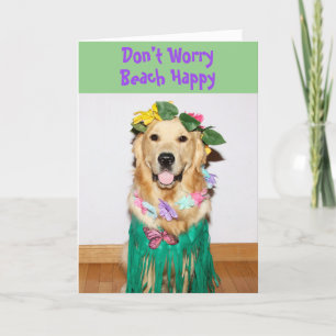 Golden Retriever Hula Good Trip Kaart