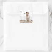 Golden Retriever Humor Square Sticker (Tas)