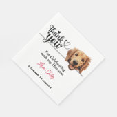 Golden Retriever Huwelijk Bedankt Servet (Hoek)