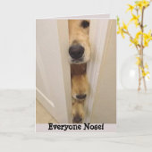 Golden Retriever Iedereen Neus Verjaardag Kaart (Gele Bloem)