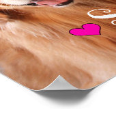 Golden Retriever iemand houdt van je Poster (Hoek)