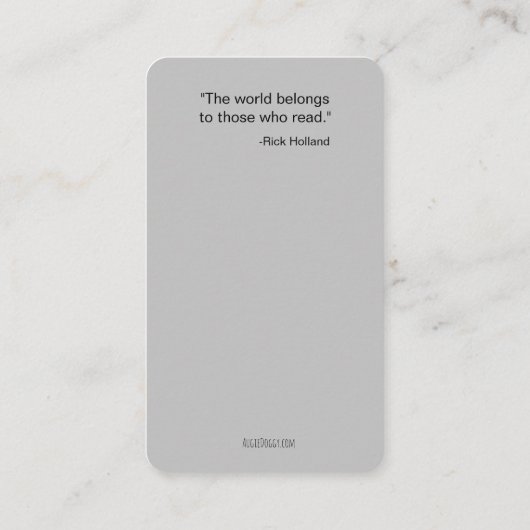 Golden Retriever ik zou liever Bladwijzer lezen Visitekaartje (Achterkant)