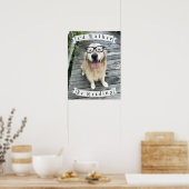 Golden Retriever ik zou liever klaslokaal lezen Poster (Keuken)