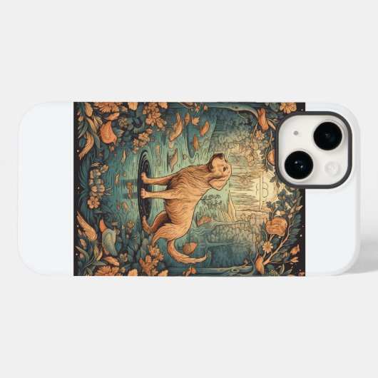 Golden retriever illustratie Case-Mate iPhone case (Achterkant (horizontaal))