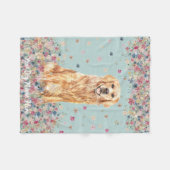 Golden Retriever Illustratie Dog Hotel Pet Sitter Fleece Deken (Voorkant (Horizontaal))