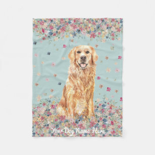 Golden Retriever Illustratie Dog Hotel Pet Sitter Fleece Deken