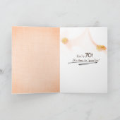 Golden Retriever in 70th Birthday Bag Kaart (Binnen)