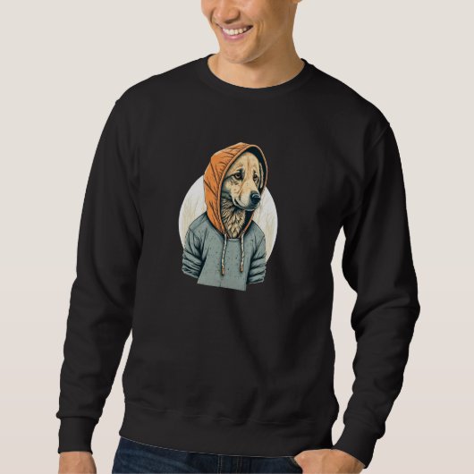 Golden Retriever In A Hoodie Cool K9 Light Pul Ho Trui (Voorkant)