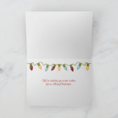 Golden retriever in auto met vakantieboom feestdagen kaart (Binnen)