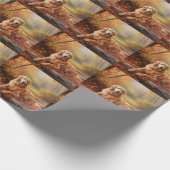 Golden Retriever in Autumn Leaves Herfst Inspire Cadeaupapier (Hoek)