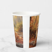 Golden Retriever in Autumn Leaves Herfst Inspire Papieren Bekers (Rechts)