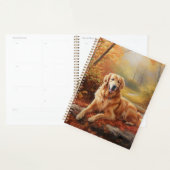 Golden Retriever in Autumn Leaves Herfst Inspire Planner (Display)