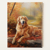 Golden Retriever in Autumn Leaves Herfst Inspire Planner (Achterkant)