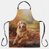 Golden Retriever in Autumn Leaves Herfst Inspire Schort (Voorkant)