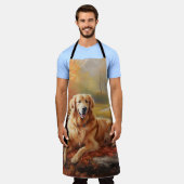 Golden Retriever in Autumn Leaves Herfst Inspire Schort (Gedragen)