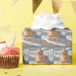 Golden Retriever in Beach Wave Cadeaupapier