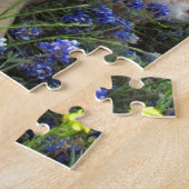 Golden Retriever in Blue Bonnets Legpuzzel (Zijkant)