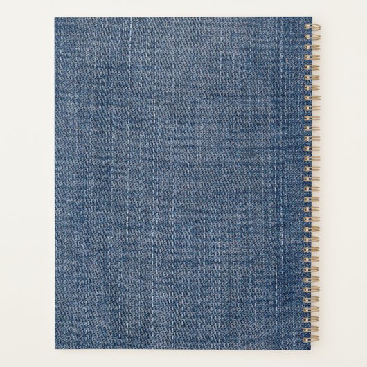 Golden Retriever in Blue Jean Hole Planner (Achterkant)