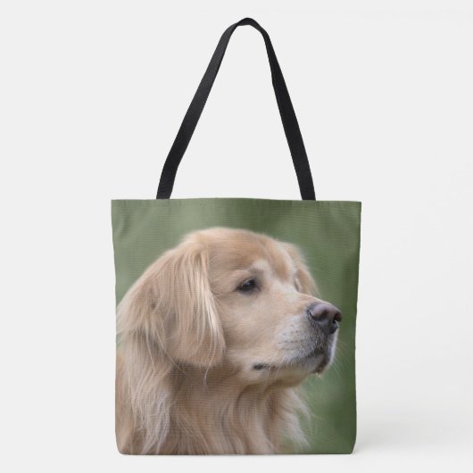 Golden Retriever in Closeup Tote Bag (Voorkant)