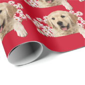 Golden Retriever in dagboeken op rood Cadeaupapier (Rol Hoek)