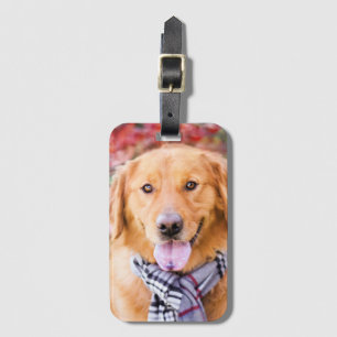 Golden Retriever in de carf Bagagelabel