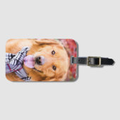 Golden Retriever in de carf Bagagelabel (Voorkant (horizontaal))