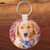 Golden Retriever in de carf Sleutelhanger (Voorkant)