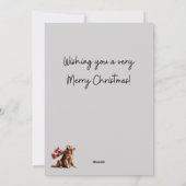 Golden Retriever in de sneeuw kerstkaart (Achterkant)