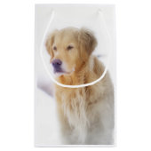 Golden Retriever in de sneeuw Klein Cadeauzakje (Achterkant)