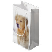 Golden Retriever in de sneeuw Klein Cadeauzakje (Voorkant Gekanteld)