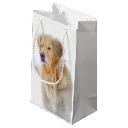 Golden Retriever in de sneeuw Klein Cadeauzakje (Achterkant Gekanteld)